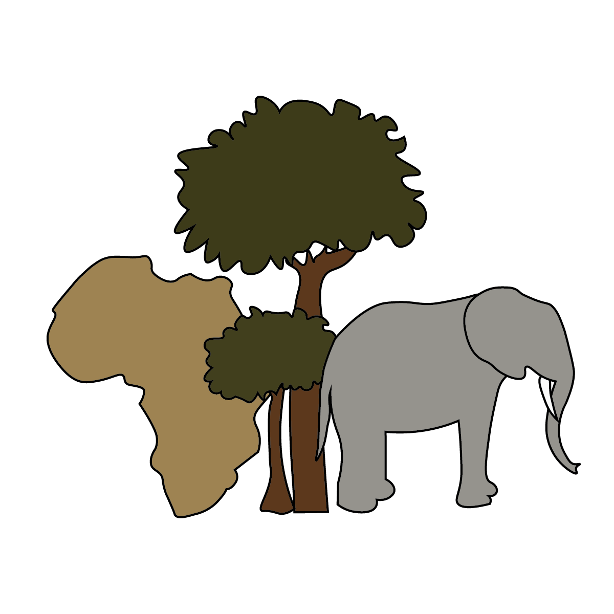 African Forest Elephant Logo